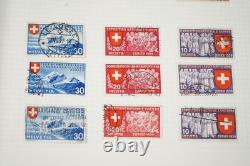 Suisse : collection de plus de 1 250 timbres usagés conservés dans un album