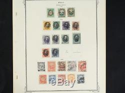 Superbe Collection De Timbres Du Pérou Sur Scott Album Pages 1858-1958 Near Full Look