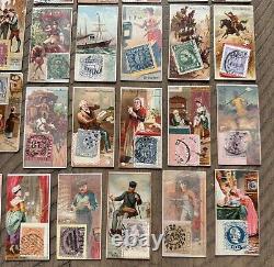 TRÉSOR RARE 1889 N85 W Duke Sons & Co Cartes de Timbres Postaux Ensemble Complet de 50