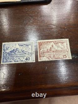 Tampons Israéliens Vintage Album Minkus Étiquettes Années 1950 Belle Collection MNH Lot Livre