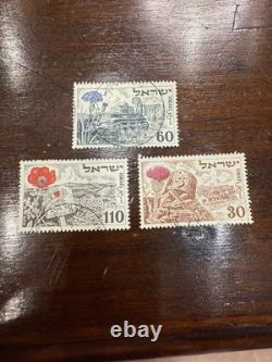 Tampons Israéliens Vintage Album Minkus Étiquettes Années 1950 Belle Collection MNH Lot Livre