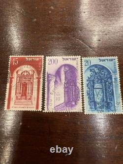 Tampons Israéliens Vintage Album Minkus Étiquettes Années 1950 Belle Collection MNH Lot Livre