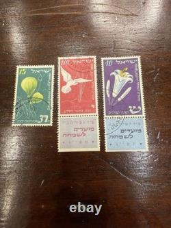 Tampons Israéliens Vintage Album Minkus Étiquettes Années 1950 Belle Collection MNH Lot Livre