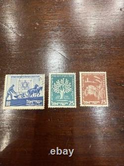 Tampons Israéliens Vintage Album Minkus Étiquettes Années 1950 Belle Collection MNH Lot Livre