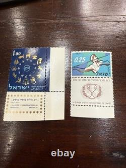 Tampons Israéliens Vintage Album Minkus Étiquettes Années 1950 Belle Collection MNH Lot Livre