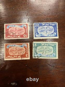 Tampons Israéliens Vintage Album Minkus Étiquettes Années 1950 Belle Collection MNH Lot Livre