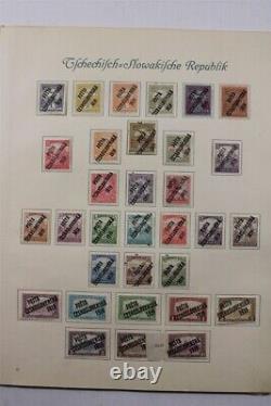 Tchécoslovaquie 1919-1938 Collection de timbres surchargés anciens authentiques rarissimes