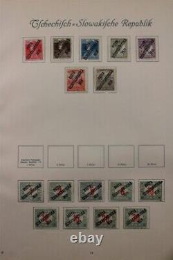 Tchécoslovaquie 1919-1938 Collection de timbres surchargés anciens authentiques rarissimes