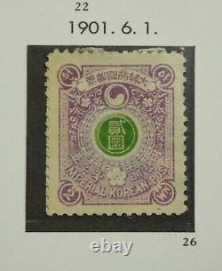 Timbre De Corée Grande Collection Page D'album 1884-1946