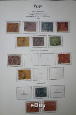 Timbres D'egypte Early Mint / Collection Utilisée Entre 1800 Et 1940 Dans Des Albums