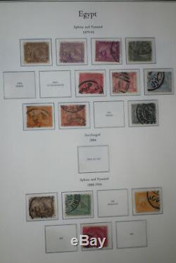 Timbres D'egypte Early Mint / Collection Utilisée Entre 1800 Et 1940 Dans Des Albums