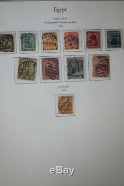 Timbres D'egypte Early Mint / Collection Utilisée Entre 1800 Et 1940 Dans Des Albums