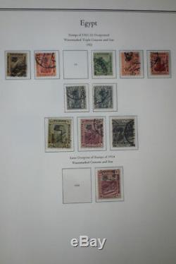 Timbres D'egypte Early Mint / Collection Utilisée Entre 1800 Et 1940 Dans Des Albums