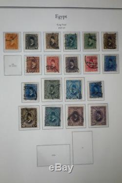 Timbres D'egypte Early Mint / Collection Utilisée Entre 1800 Et 1940 Dans Des Albums