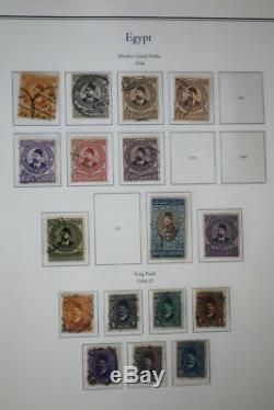 Timbres D'egypte Early Mint / Collection Utilisée Entre 1800 Et 1940 Dans Des Albums