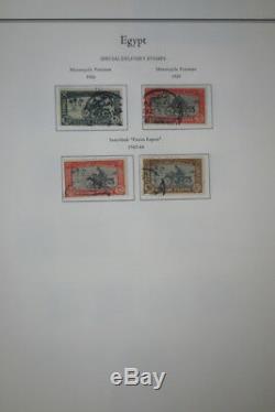 Timbres D'egypte Early Mint / Collection Utilisée Entre 1800 Et 1940 Dans Des Albums