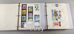 Timbres Postaux Disney 2 Albums Collection Monde de Disney plus de 350 Timbres