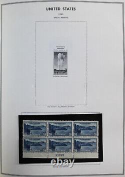 Timbres Us Mint Plate Block Collection 1920s-60s Dans L'album Harris