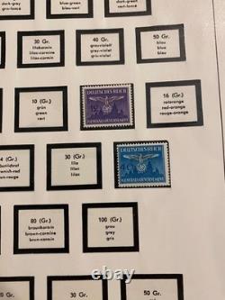 Timbres allemands dans un bel album sans charnières Linder 39-45 Occupation L1509