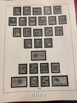 Timbres allemands dans un bel album sans charnières Linder 39-45 Occupation L1509