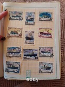 Timbres-poste de l'URSS des années 1970 1980, Collection de 100 timbres dans un album