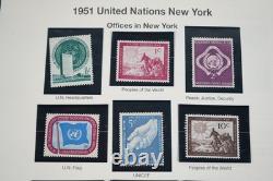 UNE COLLECTION DE TIMBRES DES ANNÉES 1950 À 1980 DE 800 TIMBRES ET 40 FEUILLES TOUS NEUFS DANS UN ALBUM MYSTIQUE