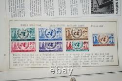UNE COLLECTION DE TIMBRES DES ANNÉES 1950 À 1980 DE 800 TIMBRES ET 40 FEUILLES TOUS NEUFS DANS UN ALBUM MYSTIQUE