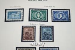 UNE COLLECTION DE TIMBRES DES ANNÉES 1950 À 1980 DE 800 TIMBRES ET 40 FEUILLES TOUS NEUFS DANS UN ALBUM MYSTIQUE