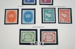 UNE COLLECTION DE TIMBRES DES ANNÉES 1950 À 1980 DE 800 TIMBRES ET 40 FEUILLES TOUS NEUFS DANS UN ALBUM MYSTIQUE
