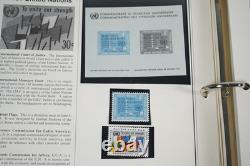 UNE COLLECTION DE TIMBRES DES ANNÉES 1950 À 1980 DE 800 TIMBRES ET 40 FEUILLES TOUS NEUFS DANS UN ALBUM MYSTIQUE