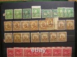 USA 1890-1940 Mint Stamp Collection En Safe Stock Album Gz9