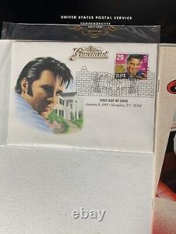 USPS 1993 Édition Commémorative Complète de Timbres d'Elvis Presley + extras