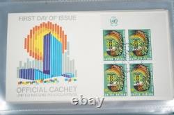 Une collection de 180 enveloppes premier jour 1975-1981 stockées dans un album Mystic