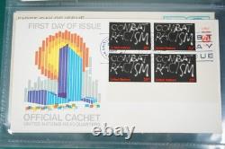 Une collection de 180 enveloppes premier jour 1975-1981 stockées dans un album Mystic