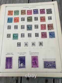 Une collection de timbres anciens robustes dans un album de timbres-poste Scott International