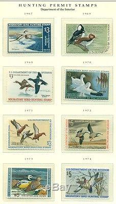 United States Duck Stamp Collection- # Rw1-82, Complete Dans L'album Schaubek, Nh