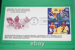 Us 1934-2010 Collection de 80 meilleures FDCs Album avec émissions conjointes et peintes à la main
