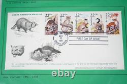 Us 1934-2010 Collection de 80 meilleures FDCs Album avec émissions conjointes et peintes à la main