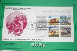 Us 1934-2010 Collection de 80 meilleures FDCs Album avec émissions conjointes et peintes à la main