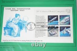 Us 1934-2010 Collection de 80 meilleures FDCs Album avec émissions conjointes et peintes à la main