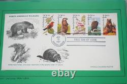 Us 1934-2010 Collection de 80 meilleures FDCs Album avec émissions conjointes et peintes à la main