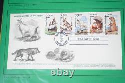 Us 1934-2010 Collection de 80 meilleures FDCs Album avec émissions conjointes et peintes à la main