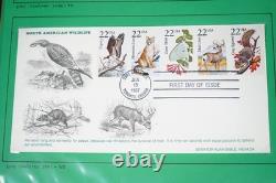 Us 1934-2010 Collection de 80 meilleures FDCs Album avec émissions conjointes et peintes à la main