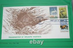 Us 1934-2010 Collection de 80 meilleures FDCs Album avec émissions conjointes et peintes à la main