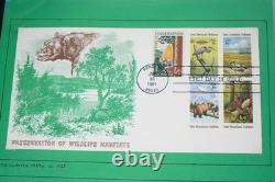 Us 1934-2010 Collection de 80 meilleures FDCs Album avec émissions conjointes et peintes à la main