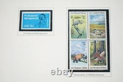 Us 1980-1994 Collection commémorative de plus de 525 timbres tous neufs dans un album Heritage