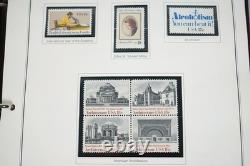 Us 1980-1994 Collection commémorative de plus de 525 timbres tous neufs dans un album Heritage