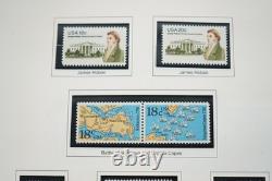 Us 1980-1994 Collection commémorative de plus de 525 timbres tous neufs dans un album Heritage