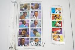 Us 1995-1997 Collection de plus de 200 timbres tous MNH stockés dans un album Liberty Harris