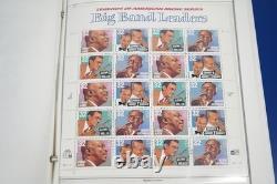Us 1995-1997 Collection de plus de 200 timbres tous MNH stockés dans un album Liberty Harris